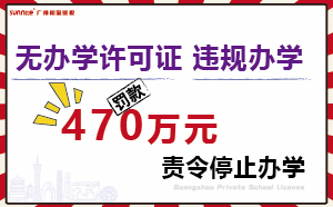 一廣東校外培訓(xùn)機(jī)構(gòu)無證辦學(xué)被罰470余萬